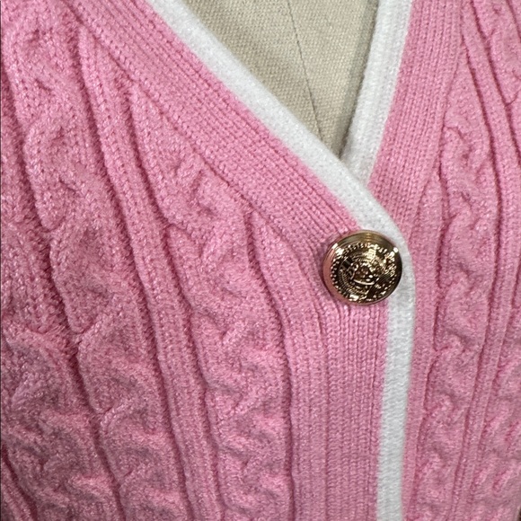 English Factory Preppy Cable Knit Sweater Vest - Picture 3 of 6